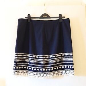 Brooks Brothers Embroidered Skirt